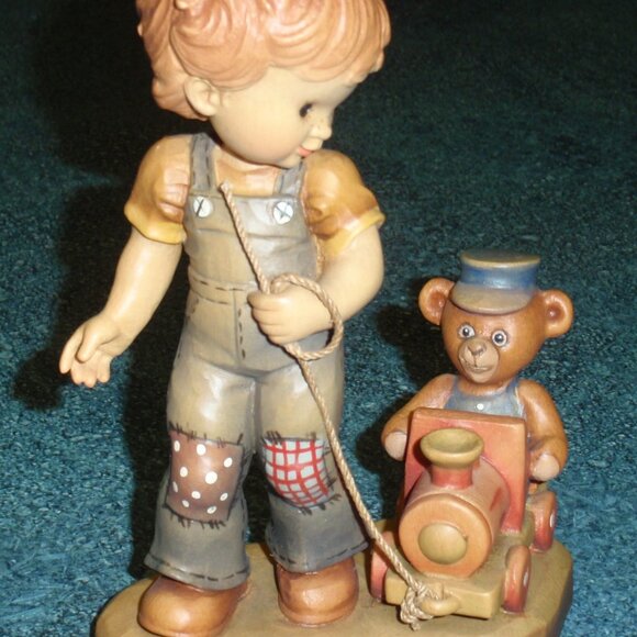 ANRI SARAH KAY VALENTINE "All Aboard" VINTAGE 7" FIGURINE ITALY WITH BOX - RARE! - Picture 8 of 10